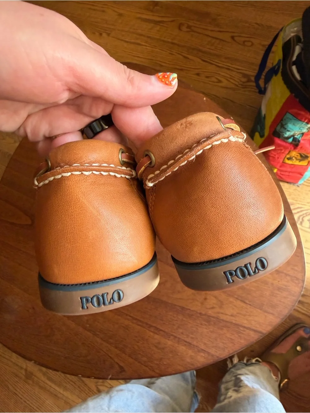 Polo by Ralph Lauren Men's Brown Leather Boat Shoes